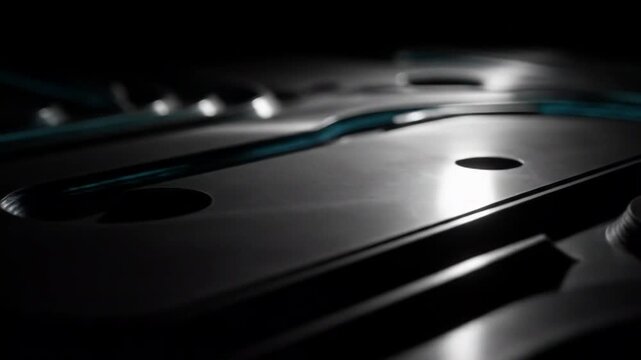 Precision Machined Metal: Abstract Industrial Detail