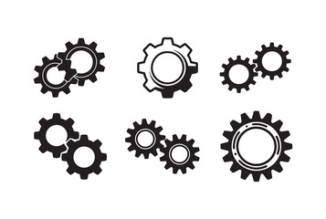 Minimalist Gear Outline for Settings and Tools