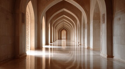 Fototapeta premium Arched hallway interior design