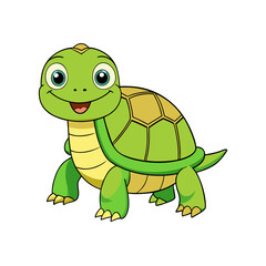 Simple Unique Design Turtle Vector Style On White