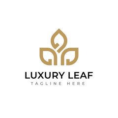 Minimalist Luxury Leaf Logo - Elegant Vector Design