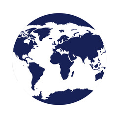 World map silhouette vector