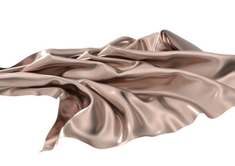 Rose Gold Silk Drape Fabric Texture