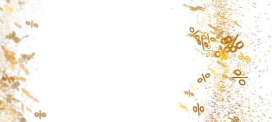 Abstract background with gold percentage symbols. Perfect for sales, discounts, and promotions.