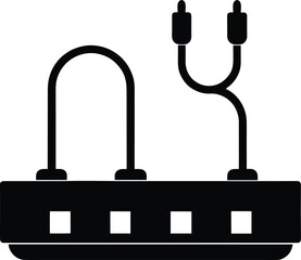 Obraz premium cable organizer silhouette vector art illustration