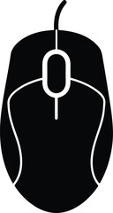 gaming mouse silhouette vector art illustration