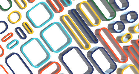 Multicolor abstract background banner of triangles , all the colors of the rainbow