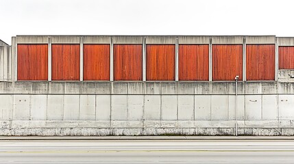 Concrete and Wood Wall Structure Adjacent To a Grey Road