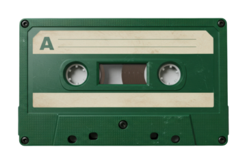 Retro music cassette home studio digital content vintage aesthetic top nostalgia concept. Cut out png