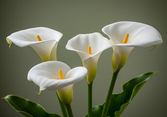Elegant White Calla Lilies in Bloom