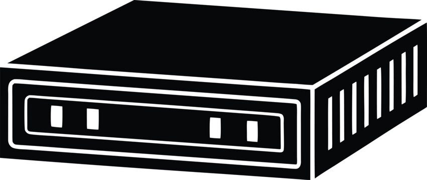 black router device, simple design clip art preview