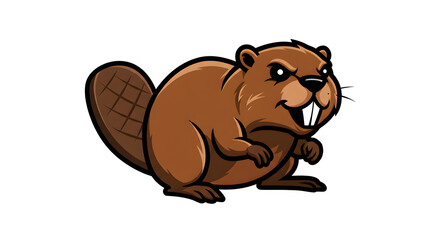 Powerful Beaver Logo Vector Animal Illustration Design