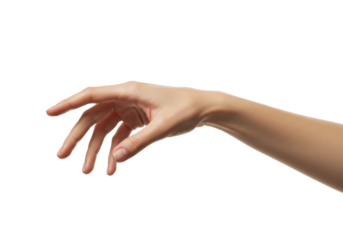 Reaching hand gesture creative concept minimalist environment expression of communication. Cut out png