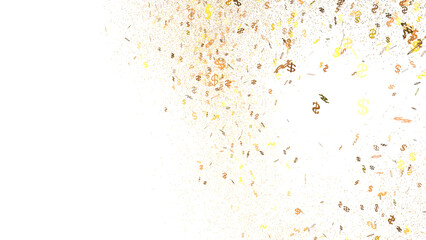 Abstract background with golden dollar signs. Perfect for finance, business, and wealth themes.