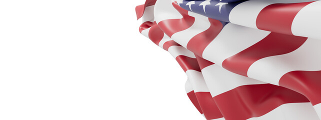 High-quality image of an American flag, perfect for patriotic designs and backgrounds.