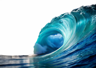  a majestic ocean wave crashing showcasing the isolated on white background  PNG , AI GENERATED