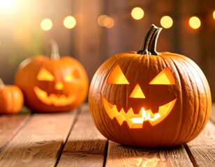 halloween jack o lantern with pumpkin