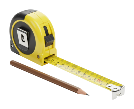 Measuring accuracy tool for home improvement projects indoor workspace diy concept. Cut out png