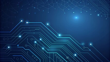 Dynamic glowing circuit board pathways illuminate digital innovation and futuristic technology