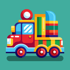 Fototapeta premium toy truck on a white background