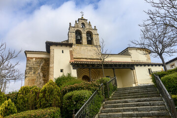 Fototapeta premium Romanesque church of Santa Lucia in Collazos de Boedo with bell gable