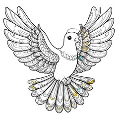 Obraz premium Ornate dove in flight