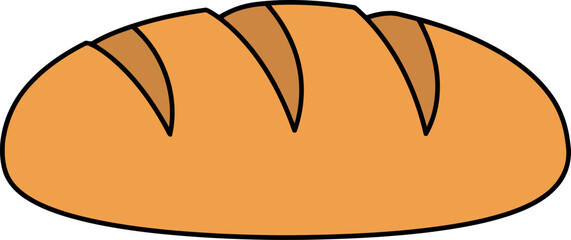 Freshly baked artisan bread loaf