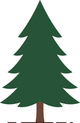 Simple green pine tree icon