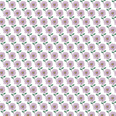 Abstract modern floral seamless pattern with hand drawn flower. Retro elegance repeat print. Vintage design for fabric, wallpaper, wrapping paper and Background