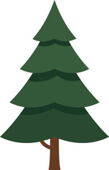 Simple green fir tree illustration