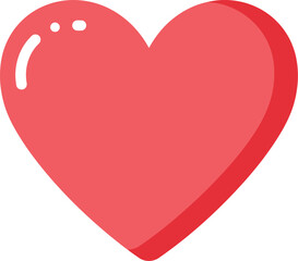 Red heart icon love romance valentine s day