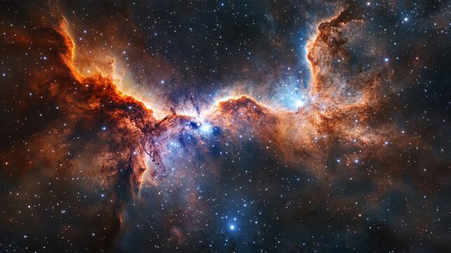 A nebula is seen in this image of the star cluster ngc