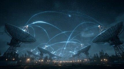 Night radio telescopes technology