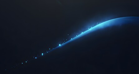 Abstract stock market chart background with blue glowing lines and candlestick graph on a dark background. Business illustration for financial data