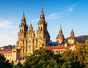 Obraz premium Cathedral facade at dawn
