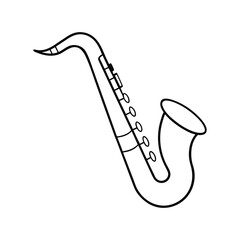 saxophone line art