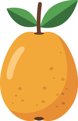 Ripe orange fruit with green leaves fresh citrus