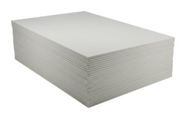 Stacked white paper sheets office workspace product clean environment top material quality. Cut out png