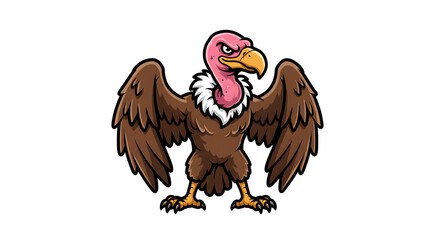 Eye-catching emoji 3d vector illustration of a fierce looking animal, the majestic vulture! This vibrant artwork brings the animal to life, perfect for design projects, with a touch of unique style