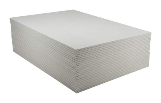 Stacked white paper sheets office workspace product clean environment top material quality. Cut out png