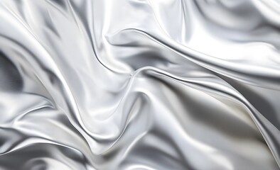 Abstract silver background with a white gradient. Soft light and shadow on the surface of a metal texture