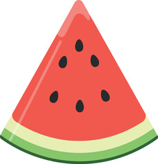Juicy watermelon slice summer fruit icon