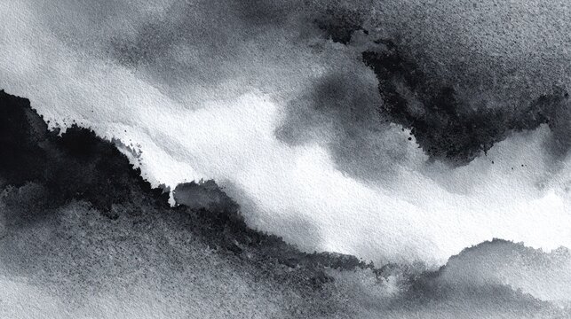 Black and grey abstract watercolor background with timeless sophistication