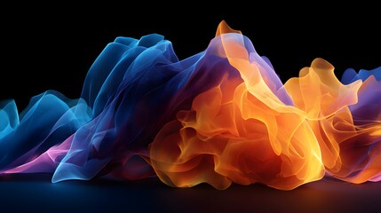 Abstract design with flowing, vibrant colors.