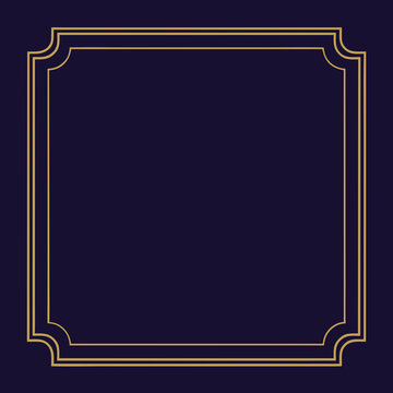 Elegant gold border on deep purple background