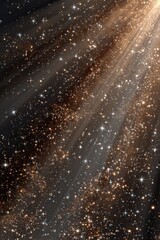 Obraz premium Cosmic rays burst from a dark void. Stars glitter in light beams