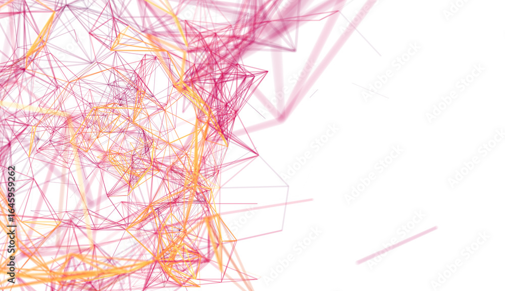 Poster abstract background image of interconnected lines and nodes. perfect for technology, network, or con