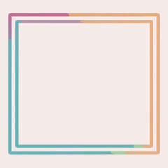 Soft pastel gradient border frame with soft pink and teal hues