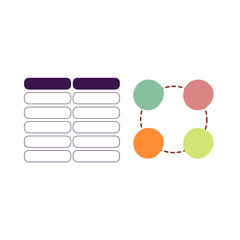 Business process flowchart and circular diagram