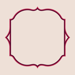 Elegant burgundy and cream decorative frame border